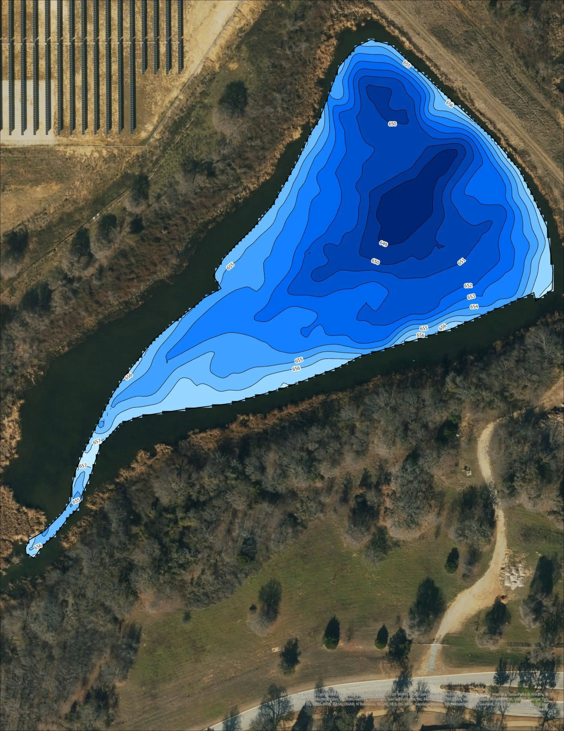 Bathymetric survey, before and after dredging, after
