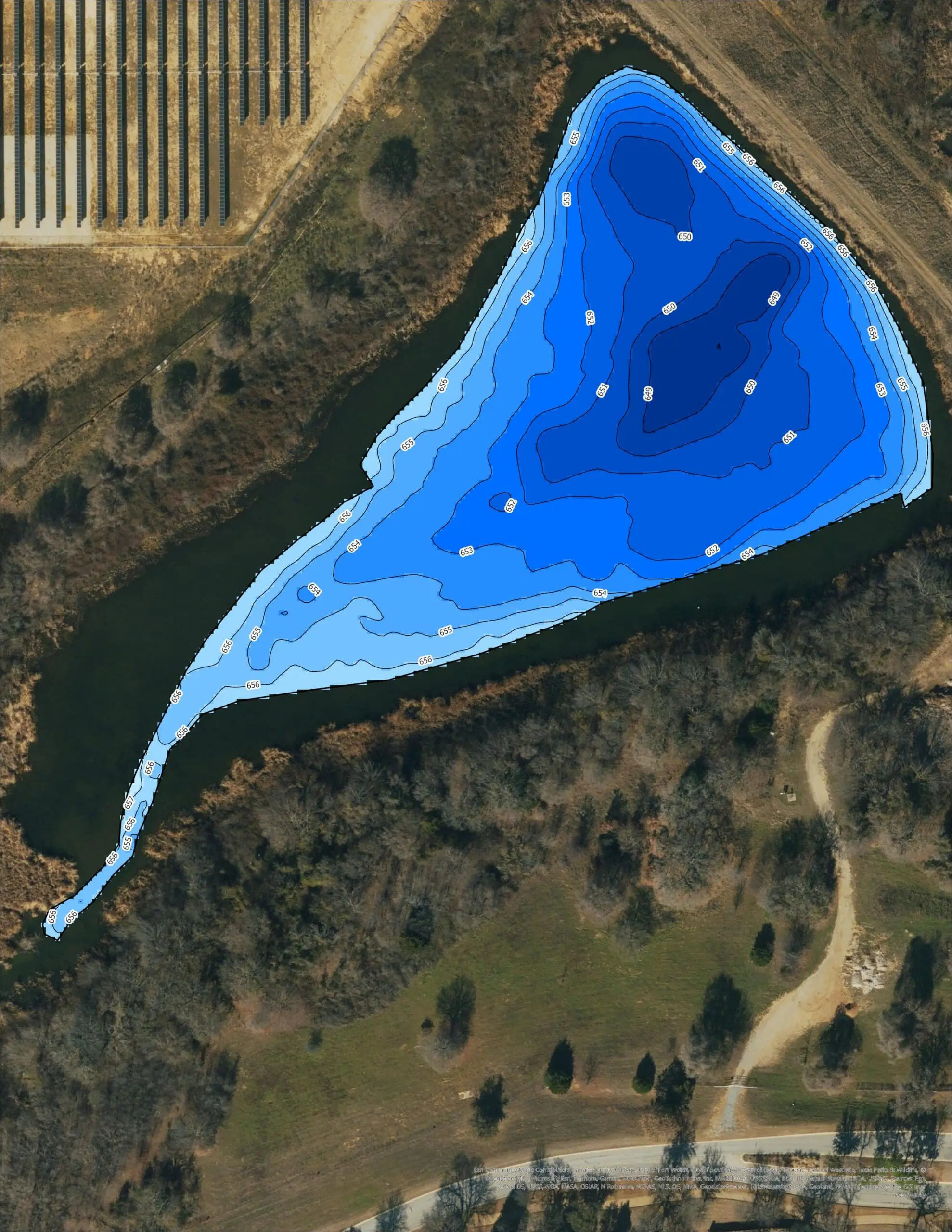 Bathymetric survey, before and after dredging, before